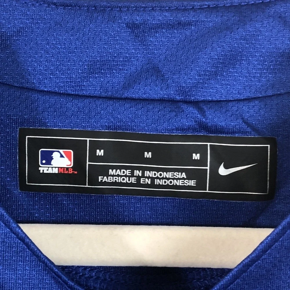 Nike MLB Los Angeles Dodgers Pullover #9 Baseball Jersey Men's Sz M Blue White